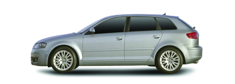 AUDI A3 Sportback (8PA) (2004/09 - 2015/12) 3.2 V6 quattro (184 KW / 250 HP) (2004/09 - 2009/05)